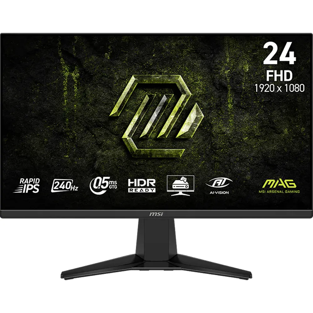 MONITOR GAMER MSI MAG 245F X24 23.8'' FULL HD RAPID IPS 240HZ 0.5MS HDMI/DP NEGRO